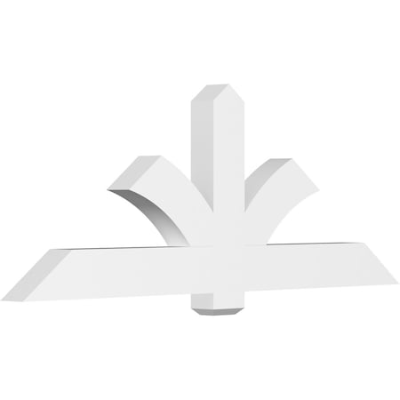 Ekena Millwork Redmond Architectural Grade PVC Gable Bracket, 72"W x 27"H x 4"D x 6"F, 9/12 Pitch GBP072X27X0406RED00